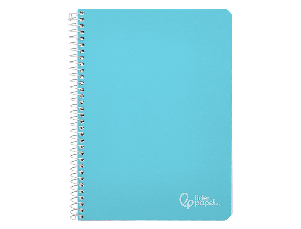 CUADERNO ESPIRAL LIDERPAPEL DIN A5 WITTY TAPA DURA 80H 90GR CUADRO 4MM CON MARGEN COLOR AZUL