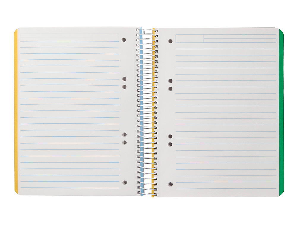 CUADERNO ESPIRAL LIDERPAPEL A5 MICRO WITTY TAPA DURA 120H 90GR HORIZONTAL 8MM 5 BANDAS 6 TALADROS COLORES SURTIDOS