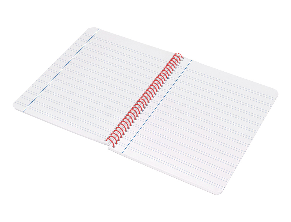 CUADERNO ESPIRAL LIDERPAPEL A4 WONDER TAPA PLASTICO 80H 90GR PAUTA ANCHA 3,5MM CON MARGEN COLOR AZUL MARINO