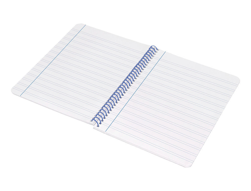 CUADERNO ESPIRAL LIDERPAPEL A4 WONDER TAPA PLASTICO 80H 90GR PAUTA ANCHA 3,5MM CON MARGEN COLOR ROJO