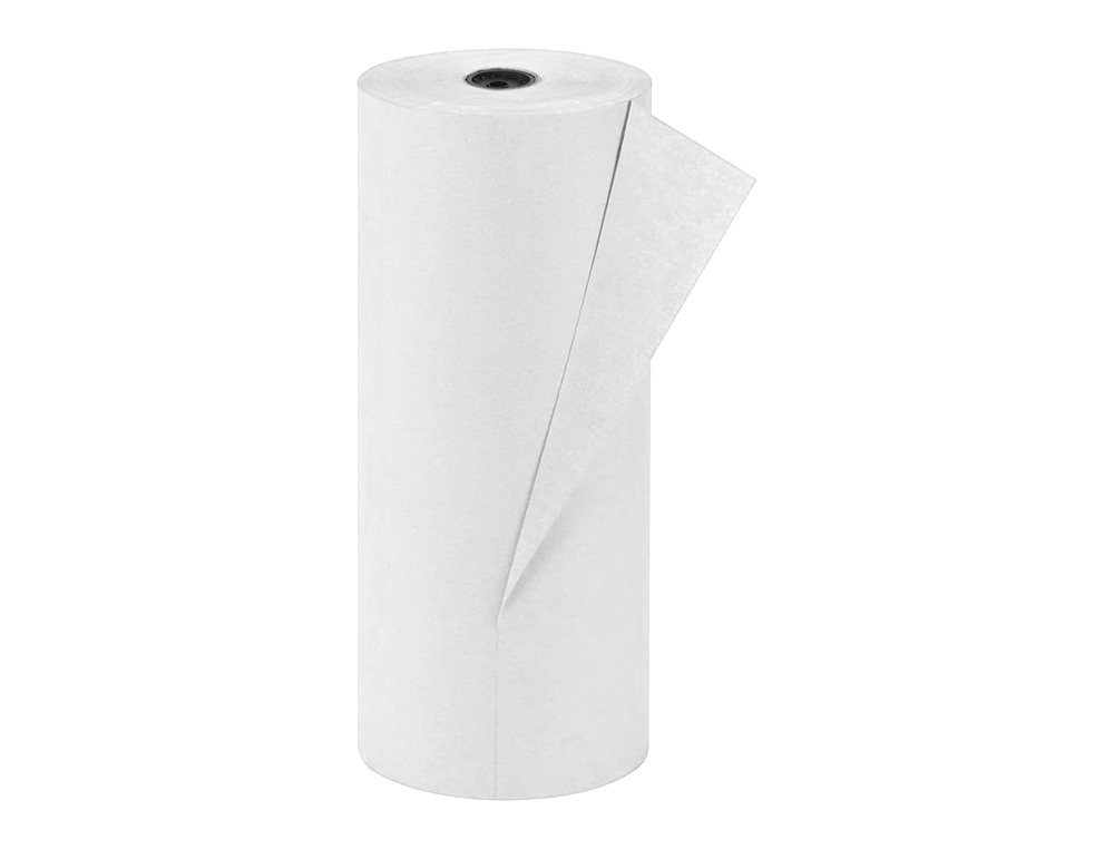 PAPEL KRAFT LIDERPAPEL BLANCO BOBINA 1 MT X 833 MT ESPECIAL PARA EMBALAJE PESO 50 KG