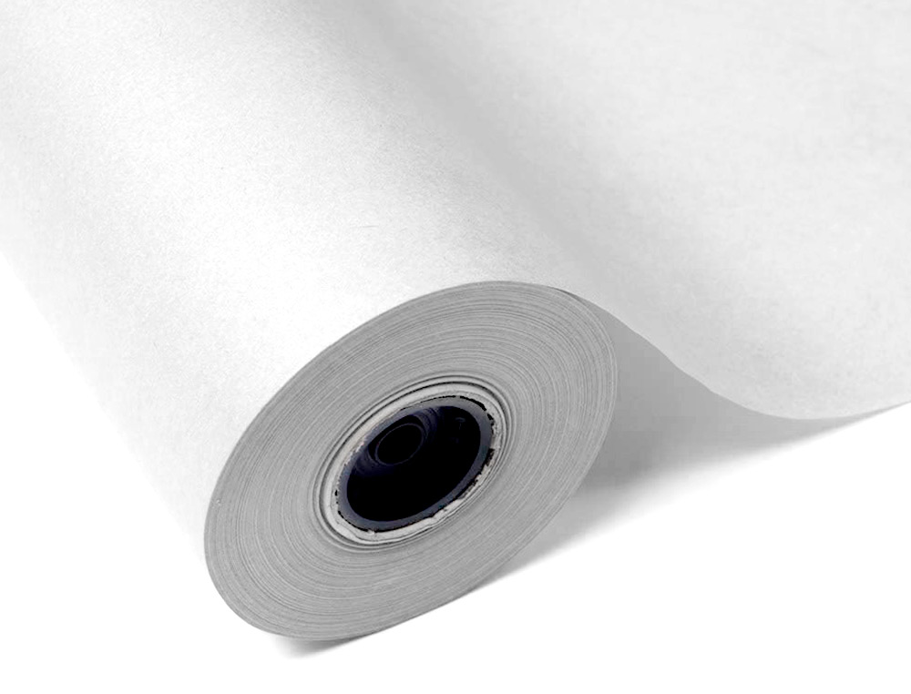 PAPEL KRAFT LIDERPAPEL BLANCO BOBINA 1 MT X 833 MT ESPECIAL PARA EMBALAJE PESO 50 KG