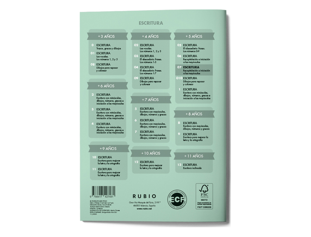 CUADERNO RUBIO CALIGRAFIA Nº 07