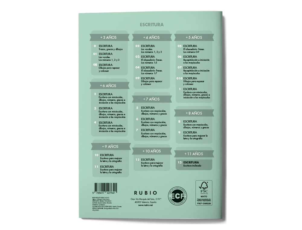 CUADERNO RUBIO CALIGRAFIA Nº 13