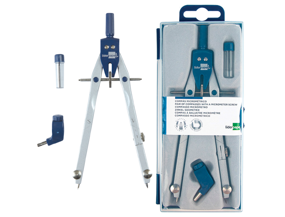 COMPAS LIDERPAPEL MICROMETRICO CON ADAPTADOR