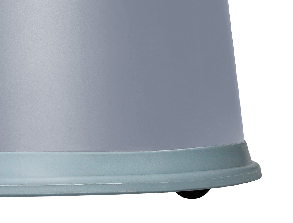 TABURETE Q-CONNECT RUEDAS RETRACTILES TRES RUEDAS DOS NIVELES COLOR GRIS