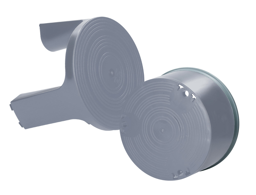 TABURETE Q-CONNECT RUEDAS RETRACTILES TRES RUEDAS DOS NIVELES COLOR GRIS