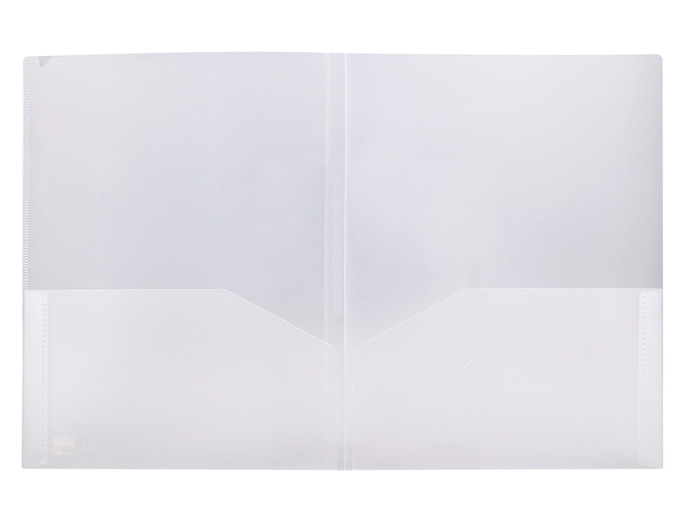 CARPETA LIDERPAPEL DOSSIER DOS BOLSAS CANGURO 45684 POLIPROPILENO DIN A4 TRANSPARENTE
