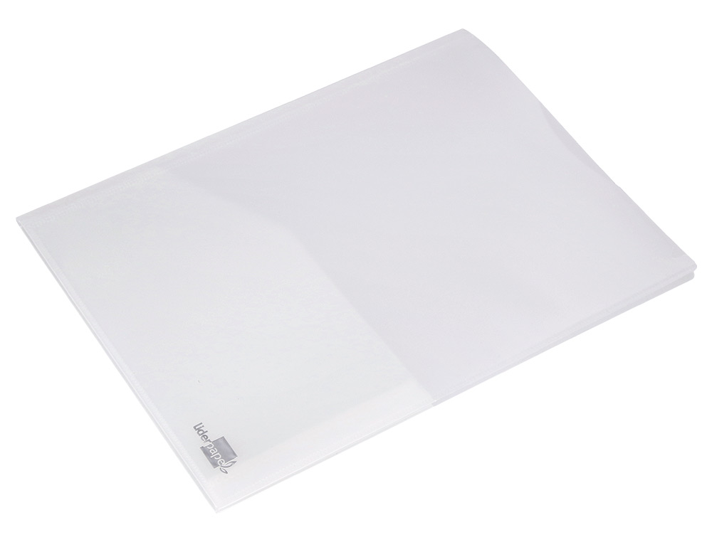 CARPETA LIDERPAPEL DOSSIER DOS BOLSAS CANGURO 45684 POLIPROPILENO DIN A4 TRANSPARENTE