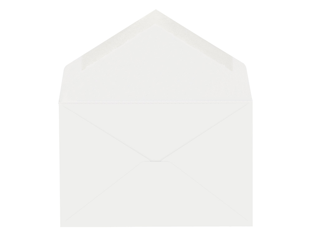 SOBRE LIDERPAPEL BLANCO REGISTRO EXTRA 90X140 MM CAJA DE 100 UNIDADES