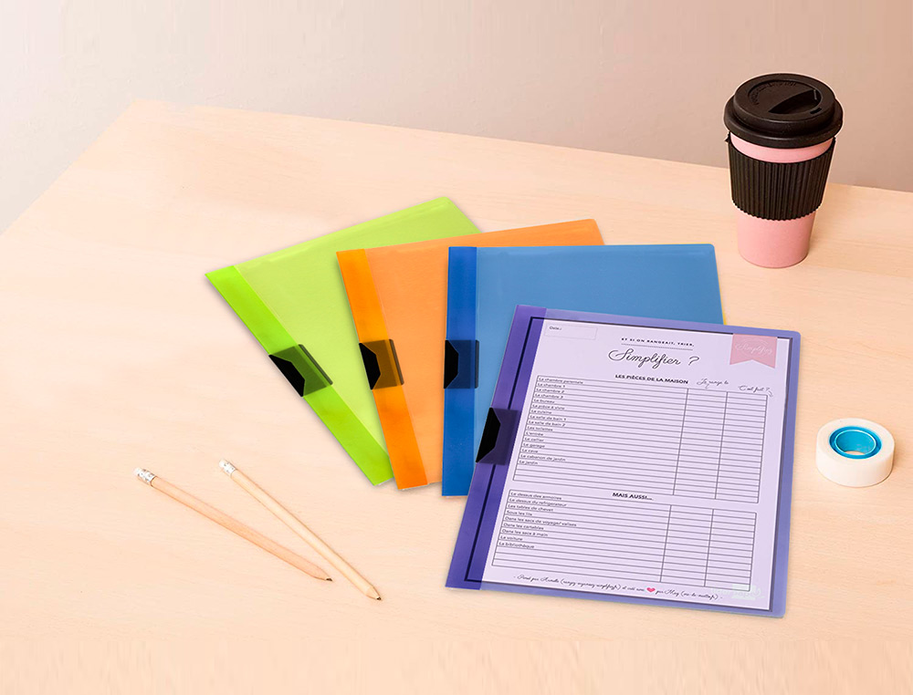 CARPETA LIDERPAPEL DOSSIER PINZA LATERAL 45303 POLIPROPILENO DIN A4 VERDE CLA30 HOJAS PINZA DESLIZANTE