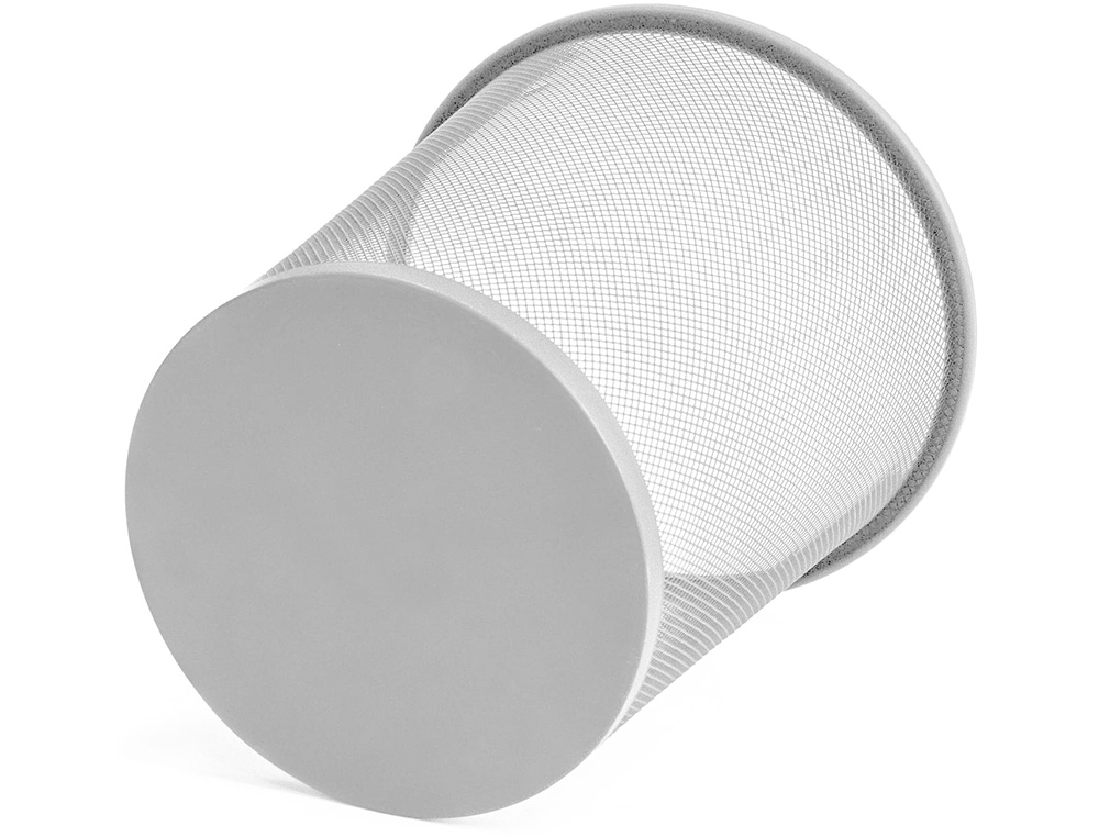 PAPELERA METALICA Q-CONNECT REJILLA GRIS 190X260X235 MM