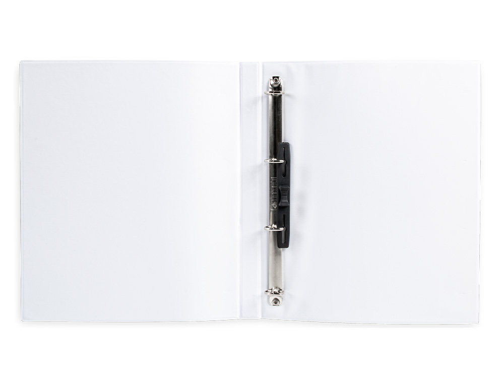 CARPETA CANGURO 4 ANILLAS MIXTAS 16MM LIDERPAPEL A4 PLASTICO COLOR BLANCO