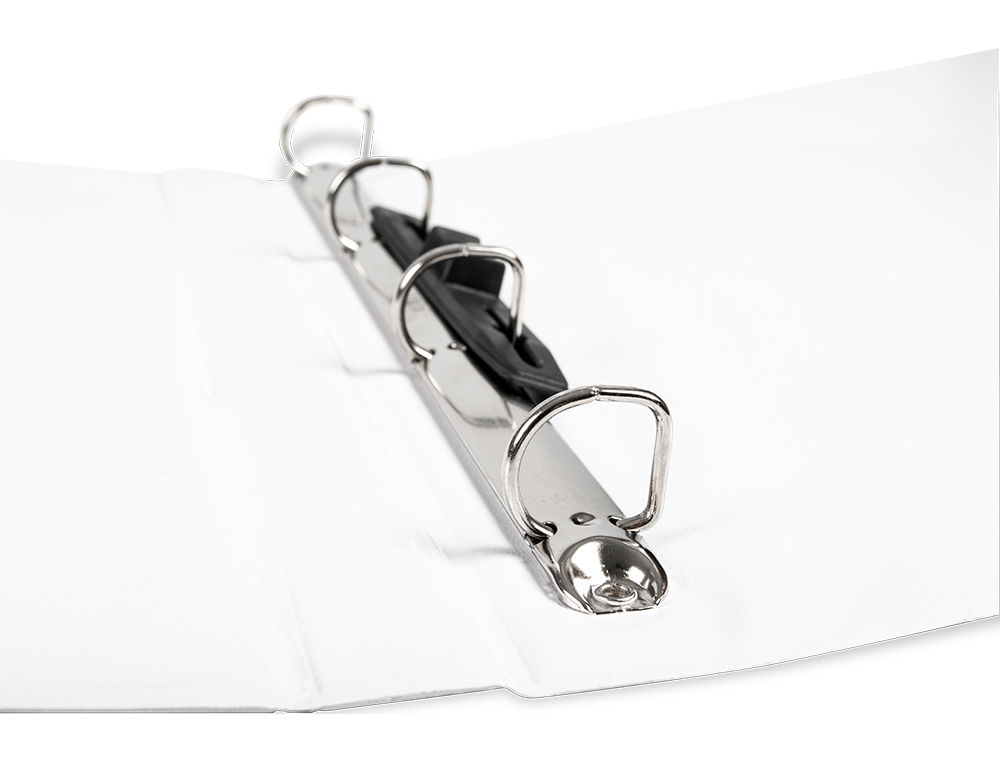 CARPETA CANGURO 4 ANILLAS MIXTAS 16MM LIDERPAPEL A4 PLASTICO COLOR BLANCO