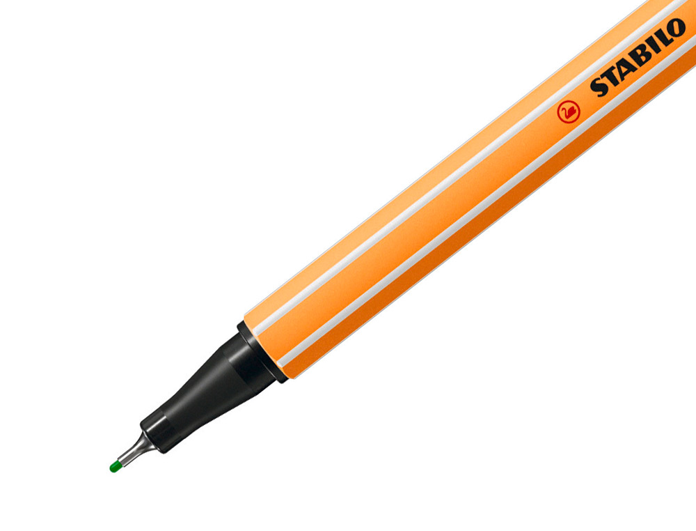 ROTULADOR STABILO PUNTA DE FIB RA POINT 88 VERDE HOJA PUNTA FINA 0,4MM