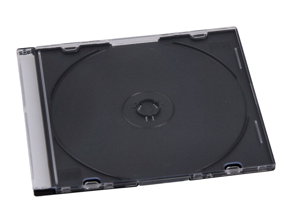 CAJA DE CD Q-CONNECT SLIM -CON INTERIOR NEGRO -PACK DE 25 UNIDADES