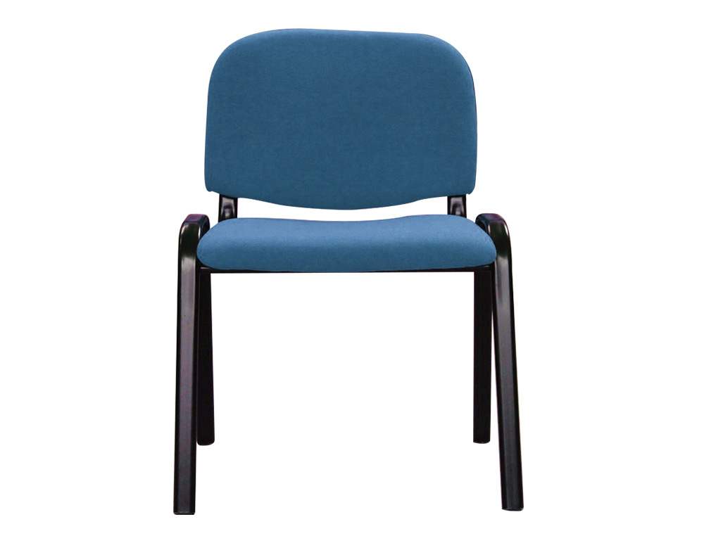 SILLA CONFIDENTE Q-CONNECT APILABLE TAPIZADA SIN RUEDAS 910MM ALTO 460MM LARGO 440MM PROFUNDIDAD AZUL