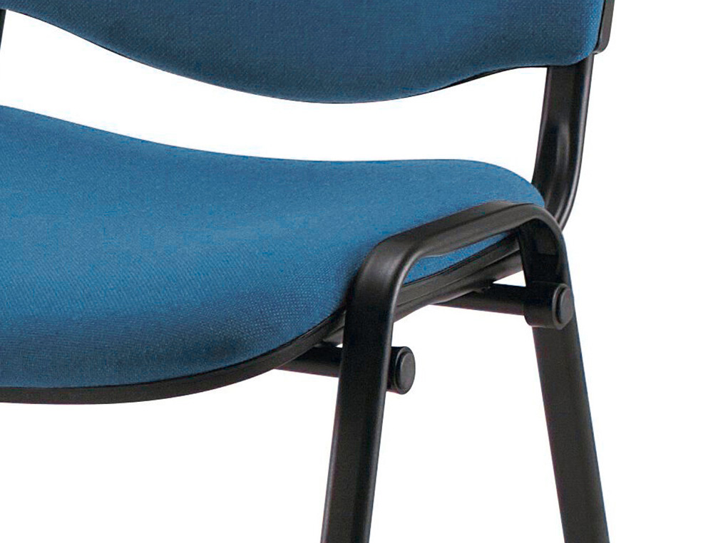 SILLA CONFIDENTE Q-CONNECT APILABLE TAPIZADA SIN RUEDAS 910MM ALTO 460MM LARGO 440MM PROFUNDIDAD AZUL