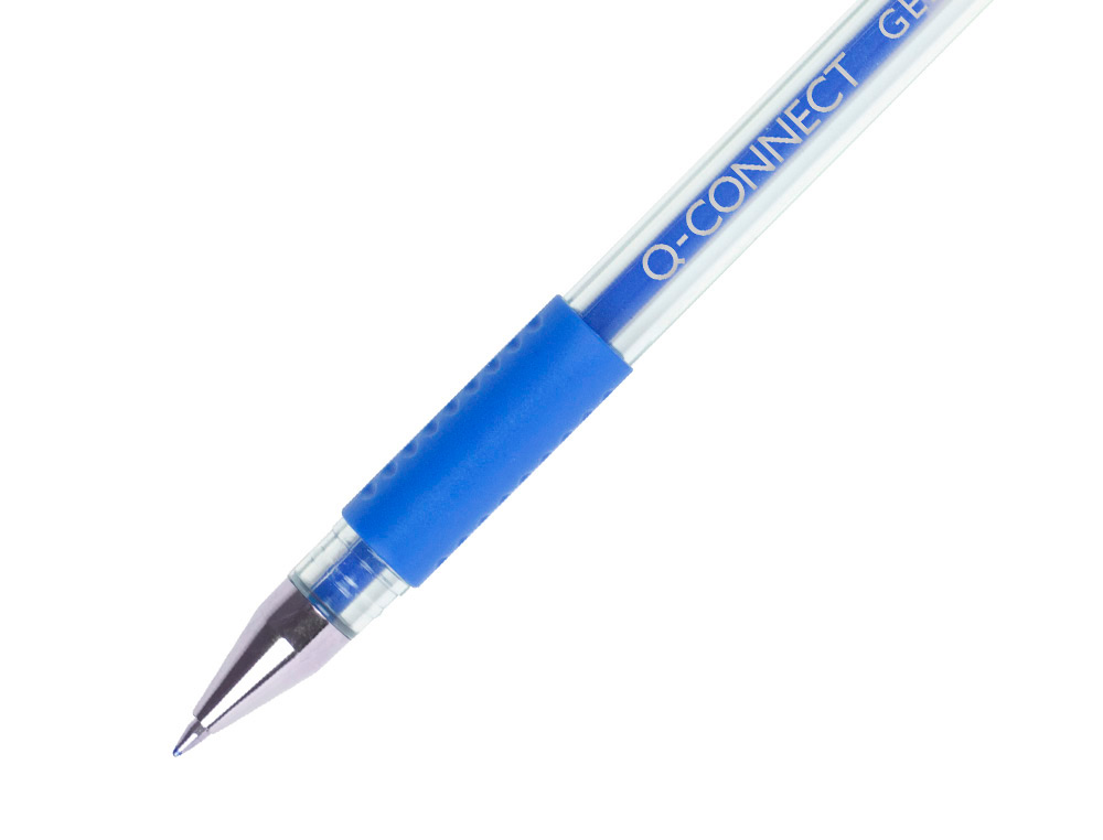 BOLIGRAFO Q-CONNECT TINTA GEL AZUL 0,7 MM SUJECION DE CAUCHO