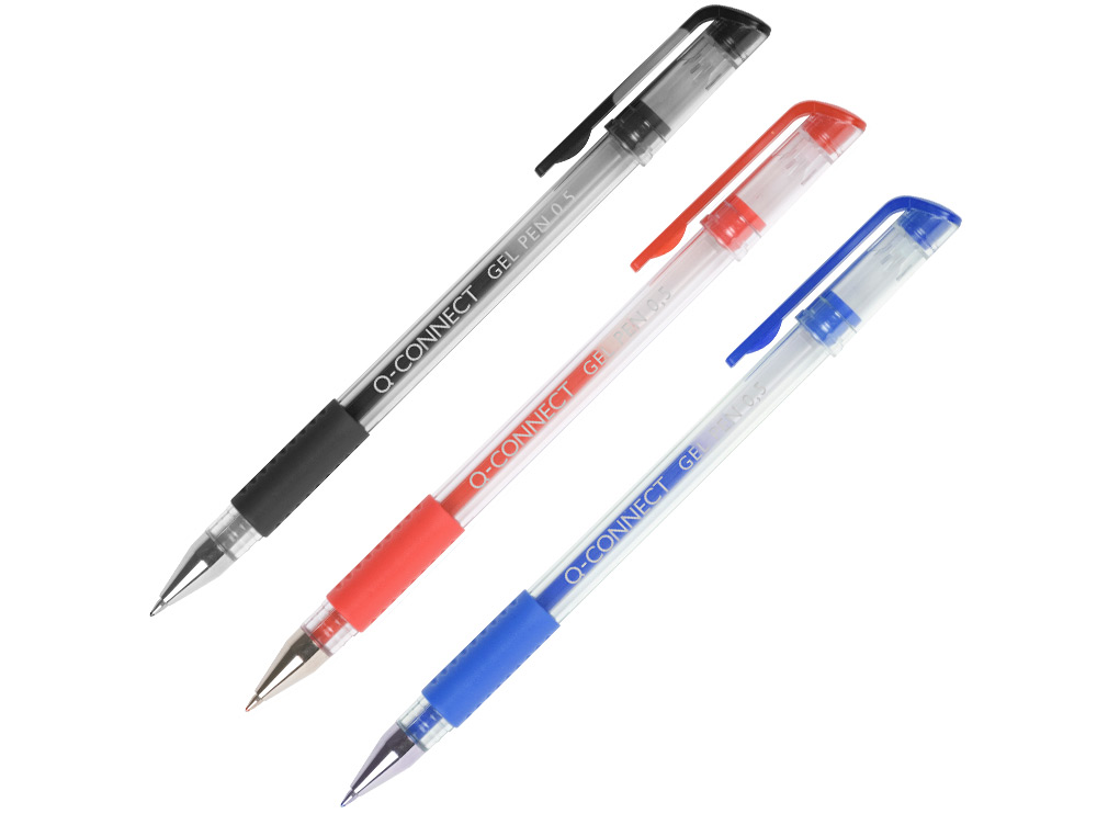 BOLIGRAFO Q-CONNECT TINTA GEL AZUL 0,7 MM SUJECION DE CAUCHO
