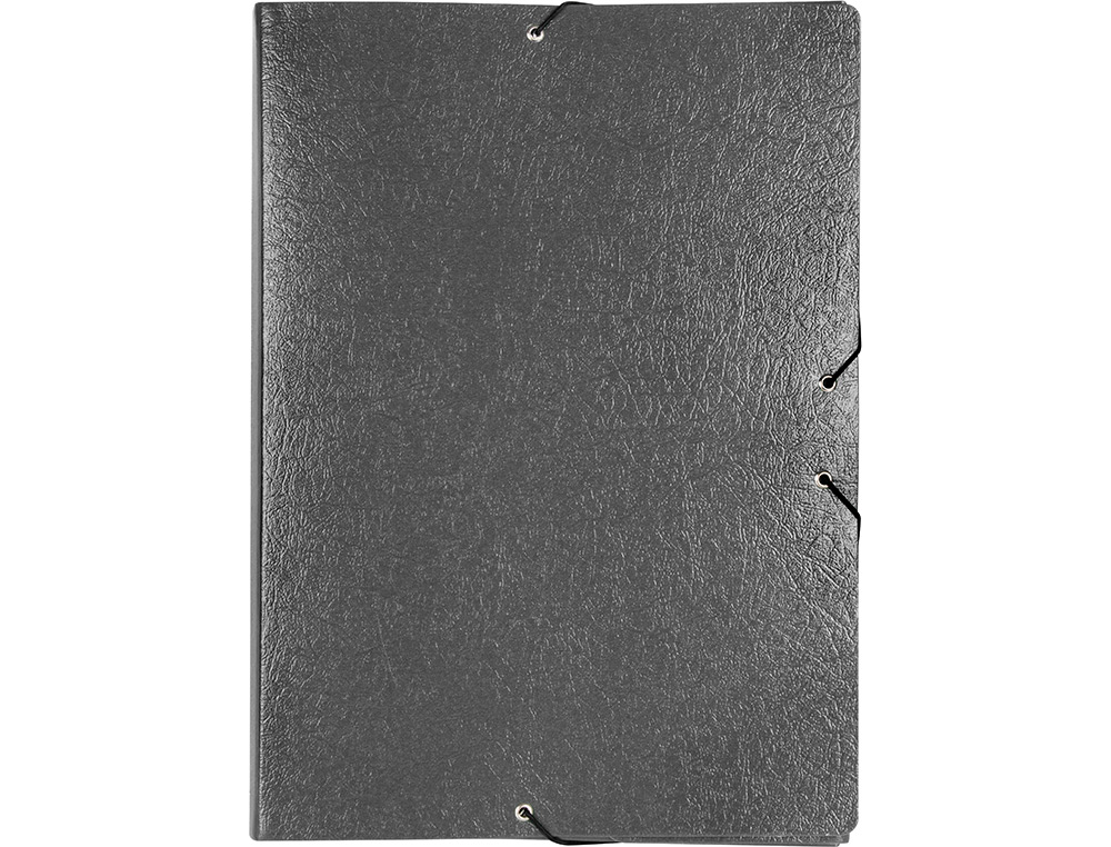 CARPETA PROYECTOS LIDERPAPEL FOLIO LOMO 90MM CARTON GOFRADO GRIS
