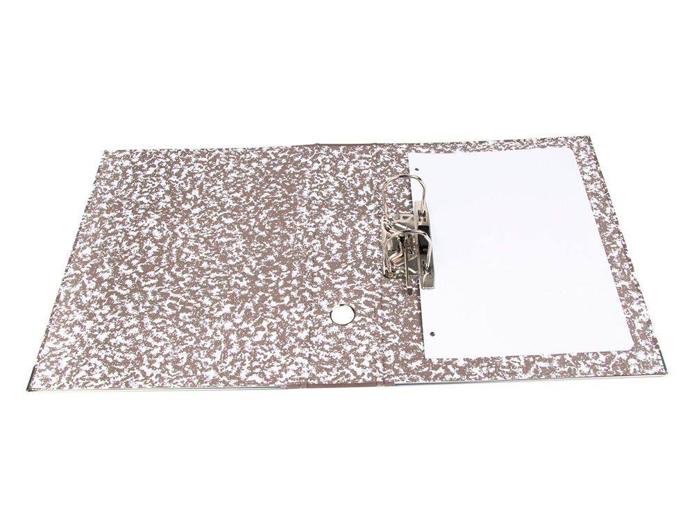 ARCHIVADOR DE PALANCA LIDERPAPEL CUARTO APAISADO CLASSIC RED SIN RADO LOMO 80MM GRIS COMPRESOR METALICO