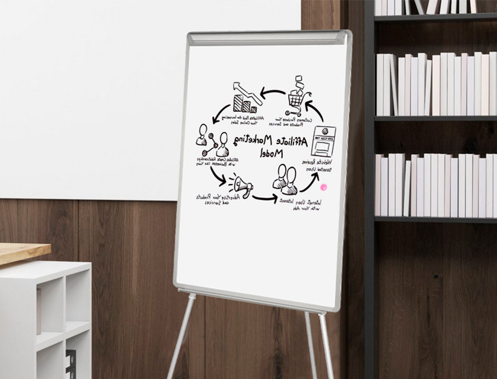 PIZARRA BLANCA Q-CONNECT CON TRIPODE 90X60X195CM PARA CONVENCIONES SUPERFICIE LAMINADA ESCRITURA DIRECTA