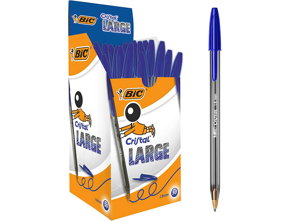 BOLIGRAFO BIC CRISTAL X-LARGE TINTA AZUL 1,6 MM