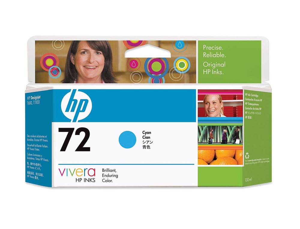 INK-JET HP 72 CIAN DESIGNJET T610/1100 -130ML-