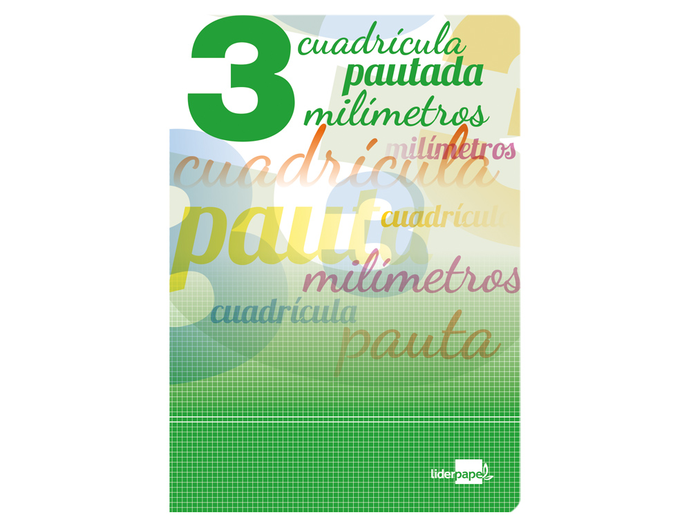 LIBRETA LIDERPAPEL PAUTAGUIA TAPA CARTONCILLO 32 HOJAS DIN A5 70 G CUADRICULADO PAUTADO 3 MM CON MARGEN