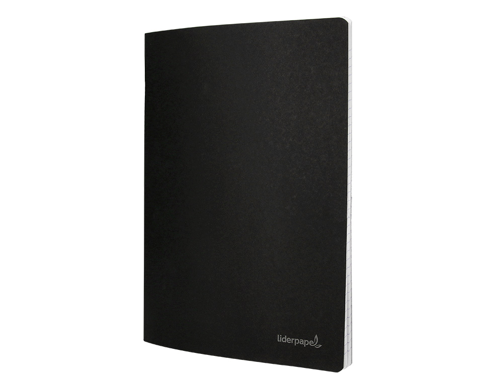 LIBRETA LIDERPAPEL TAPA NEGRA A5 80 HOJAS 60G/M2 LISO CON DOBLE MARGEN
