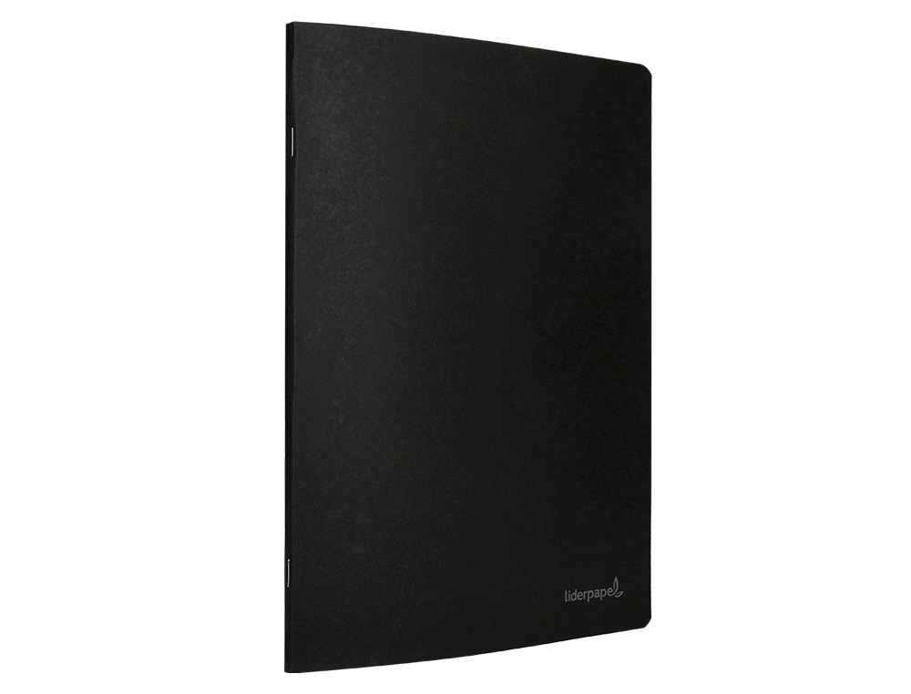 LIBRETA LIDERPAPEL TAPA NEGRA A5 80 HOJAS 60G/M2 LISO CON DOBLE MARGEN
