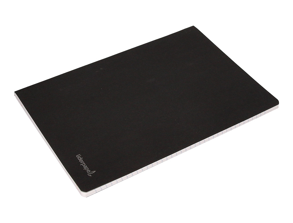 LIBRETA LIDERPAPEL TAPA NEGRA A5 80 HOJAS 60G/M2 LISO CON DOBLE MARGEN