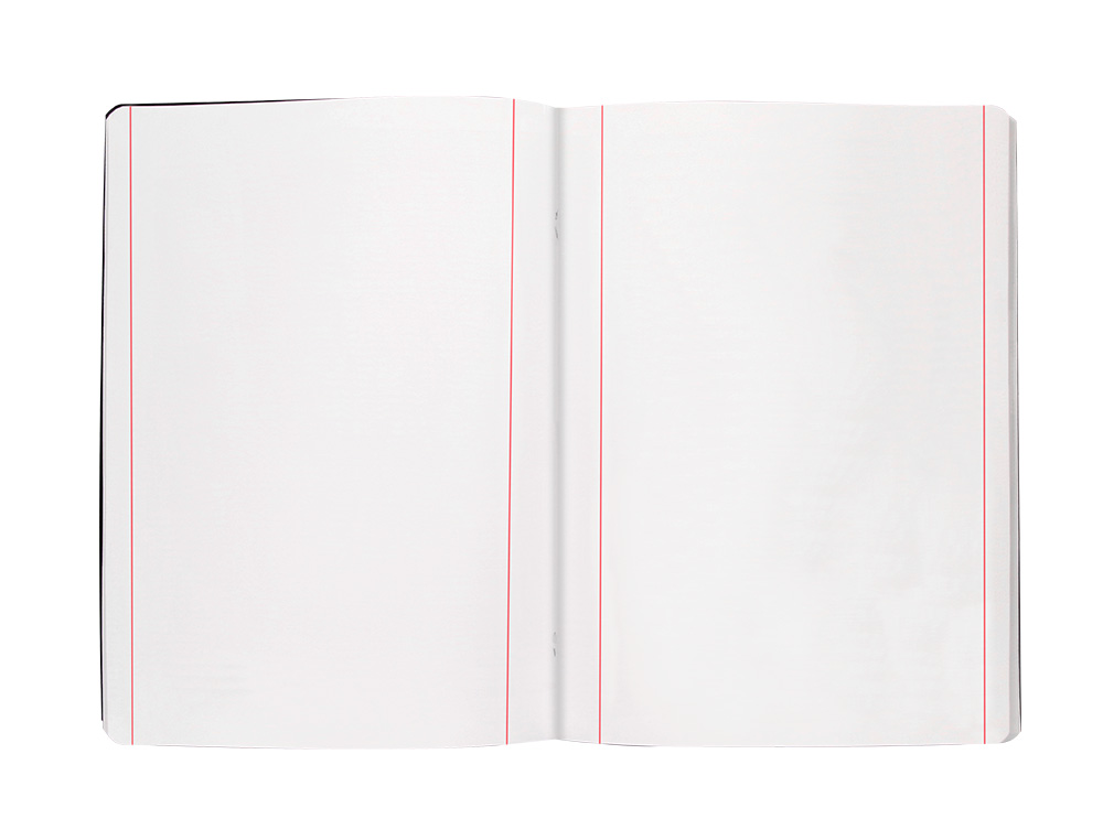 LIBRETA LIDERPAPEL TAPA NEGRA A5 80 HOJAS 60G/M2 LISO CON DOBLE MARGEN