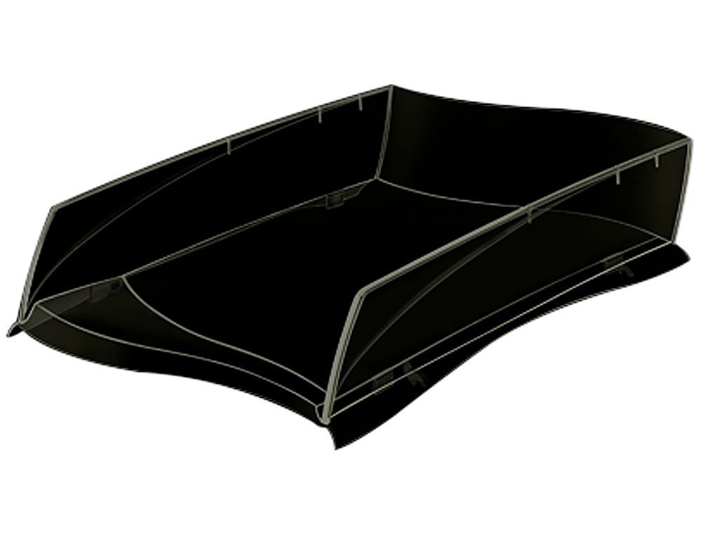 BANDEJA SOBREMESA CEP ELLYPSE GREENSPIRIT PLASTICO NEGRA 380X275X82 MM