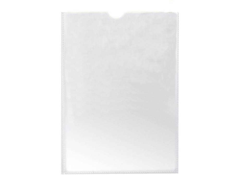 FUNDA PORTADOCUMENTO Q-CONNECT DIN A7 150 MICRAS PVC TRANSPARENTE CON UÑERO 84X115 MM