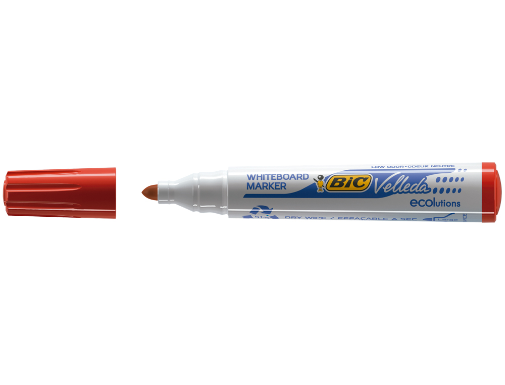 ROTULADOR BIC VELLEDA PARA PIZARRA ROJO PUNTA REDONDA 1,3 MM