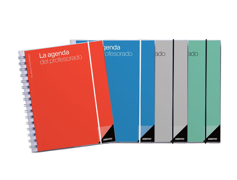 AGENDA DEL PROFESORADO ADDITIO PLAN MENSUAL SEMANA VISTA EVALUACION Y PAGINAS ANOTACION16,5X21,5 CM COLORES SURTIDOS