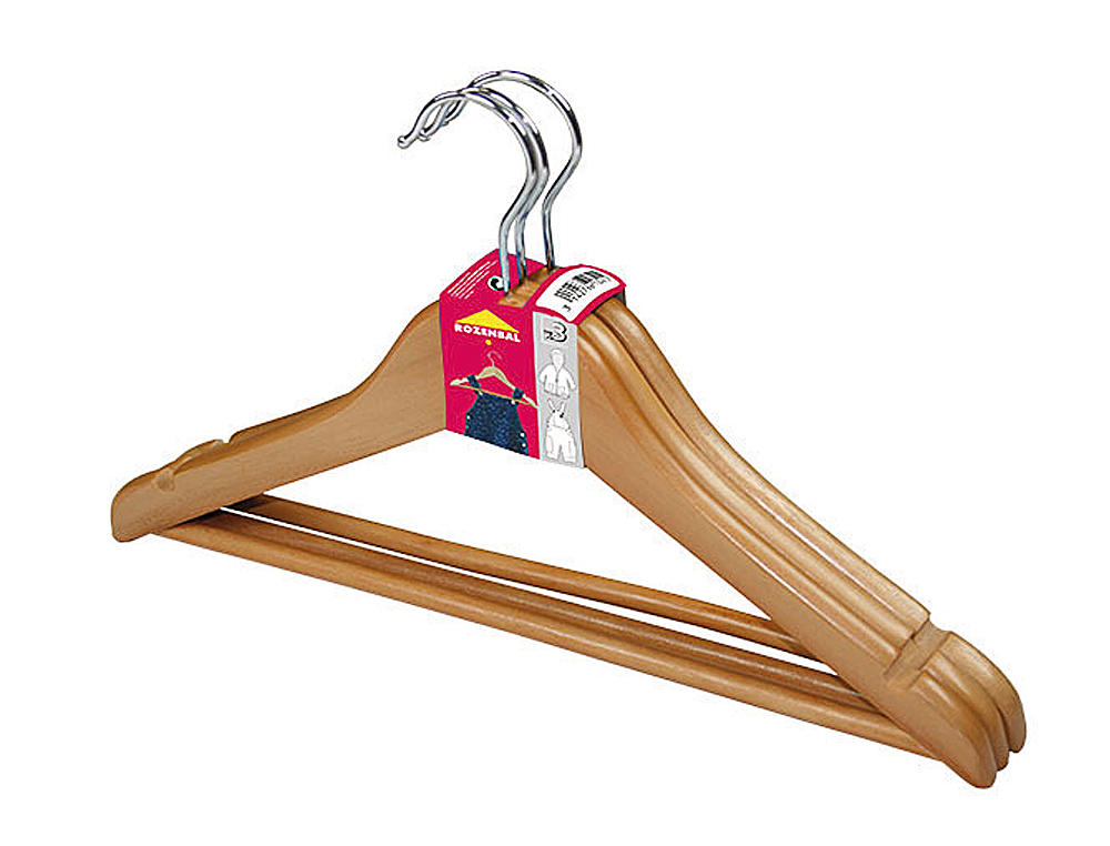 PERCHA DE MADERA INFANTIL PACK DE 3 UNIDADES