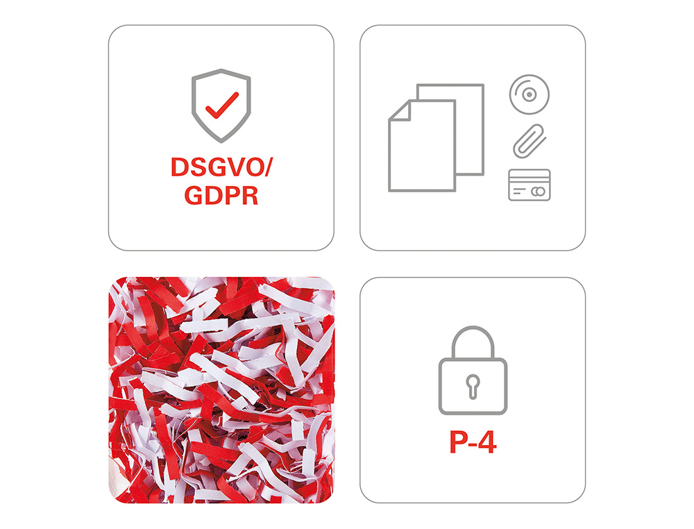 DESTRUCTORA DE DOCUMENTOS HSM SHREDSTAR X5 CAPACIDAD DE CORTE 5 H EN PARTICULAS DESTRUYE GRAPAS CLIPS CD Y TARJETAS