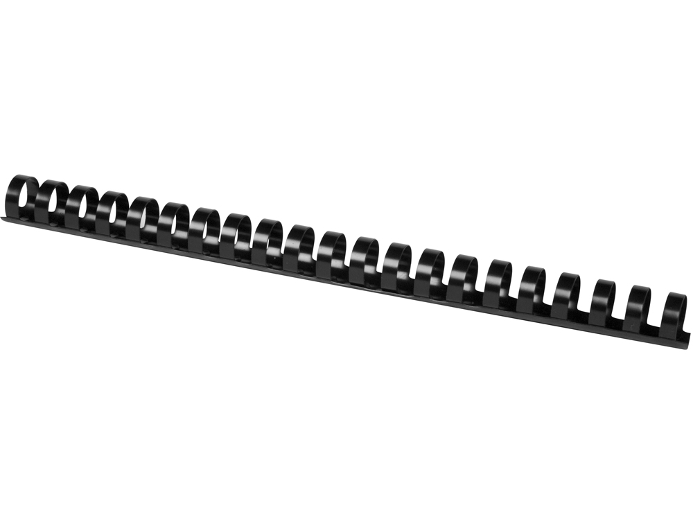 CANUTILLO Q-CONNECT REDONDO 18 MM PLASTICO NEGRO CAPACIDAD 160 HOJAS CAJA DE 50 UNIDADES