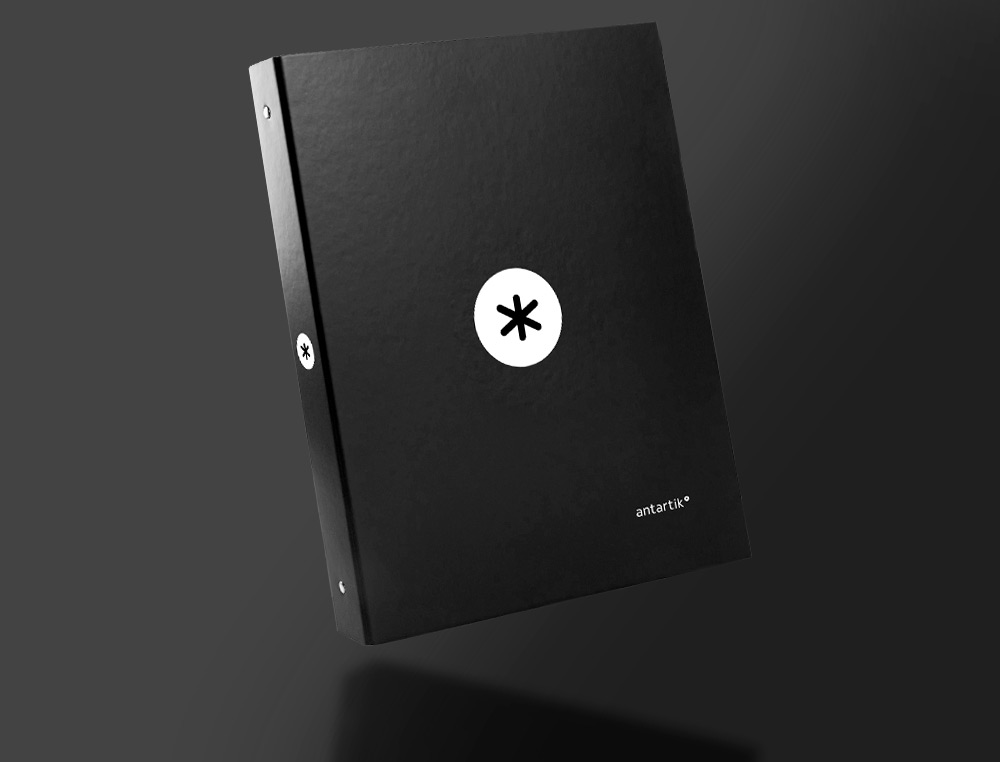 CARPETA ANTARTIK A4 FORRADA 4 ANILLAS 25 MM REDONDAS COLOR NEGRO