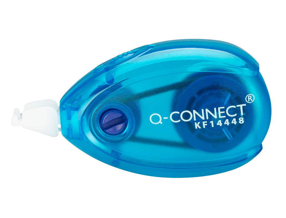 CORRECTOR Q-CONNECT CINTA BLANCO 5 MM X 6 MT BLISTER 2 UNIDADES AZUL Y NARANJA