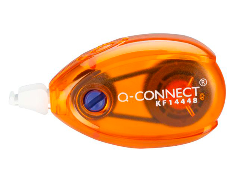 CORRECTOR Q-CONNECT CINTA BLANCO 5 MM X 6 MT BLISTER 2 UNIDADES AZUL Y NARANJA