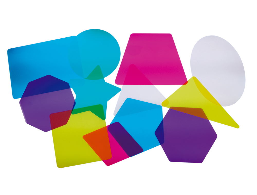 JUEGO PLANTILLAS 2D TRANSLUCIDAS HENBEA PARA MESA CON LUZ LED COLORES SURTIDOS