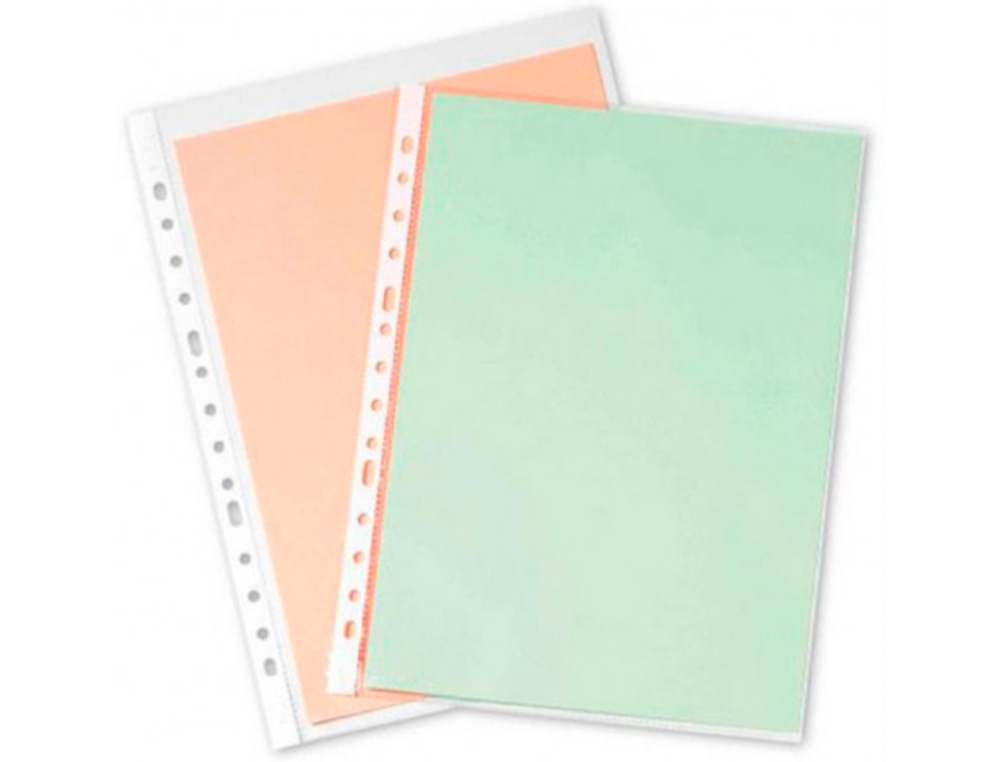 FUNDA MULTITALADRO Q-CONNECT FOLIO 80 MC CRISTAL BOLSA DE 10 UNIDADES