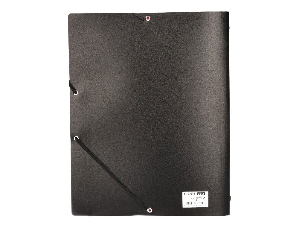CARPETA LIDERPAPEL CLASIFICADORA POLIPROPILENO DIN A4 NEGRA -PORTAFIRMAS -12 DEPARTAMENTOS