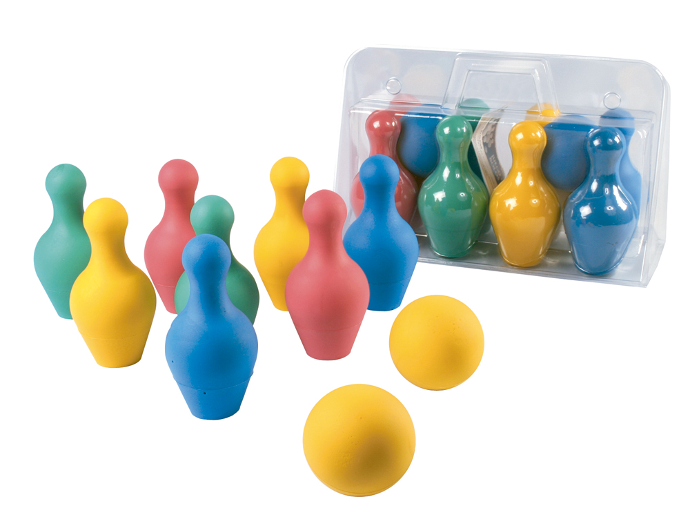JUEGO DE BOLOS AMAYA EN FOAM 8 PIEZAS Y 2 PELOTAS LONGITUD 18 CM