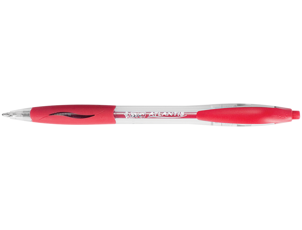 BOLIGRAFO BIC ATLANTIS ROJO RETRACTIL TINTA ACEITE PUNTA DE 1 MM