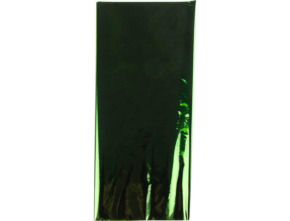 PAPEL CELOFAN LIDERPAPEL 50X70 CM 22G/M2 BOLSA DE 5 HOJAS VERDE